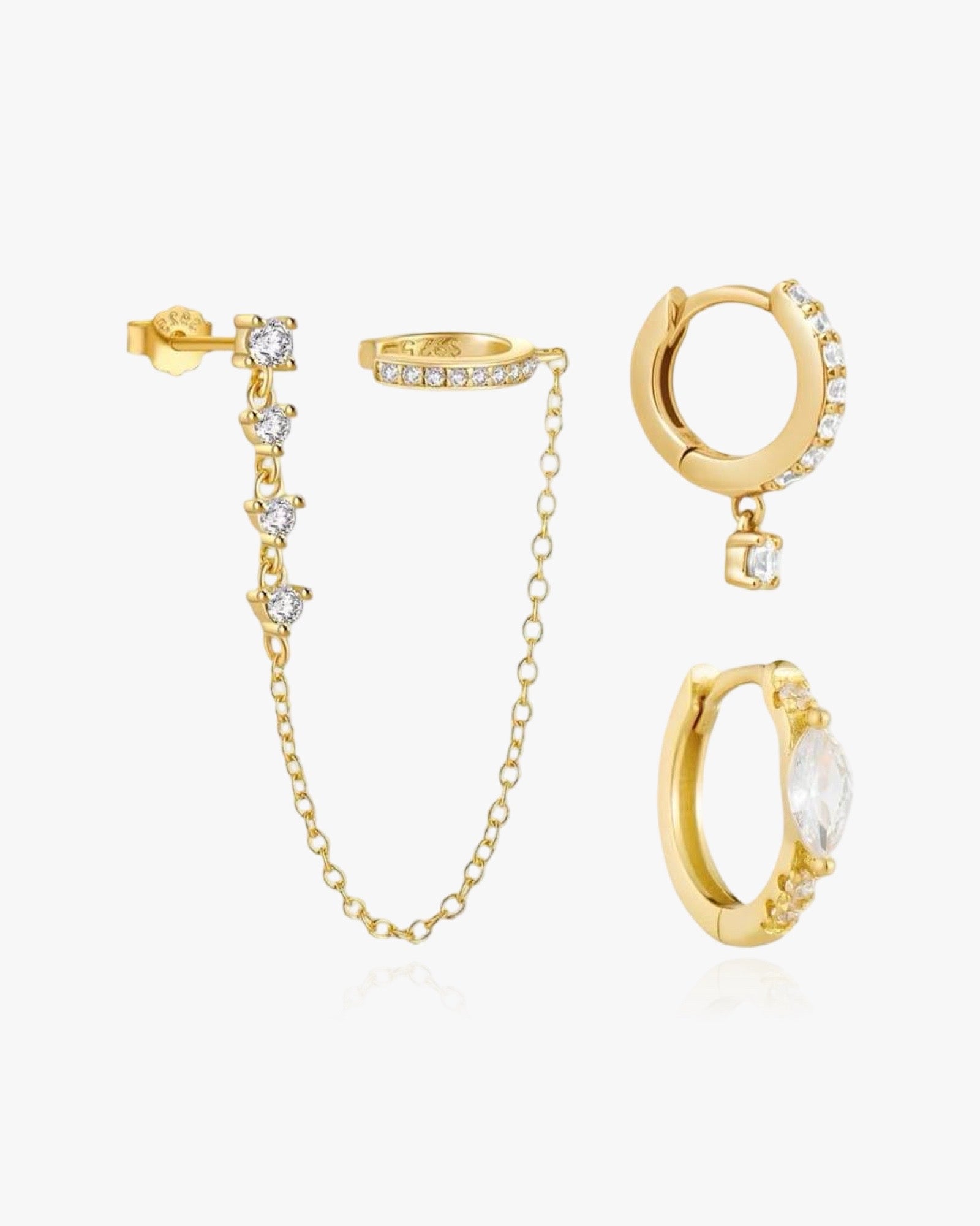 Diamond Cuff Earrings Set display picture 1