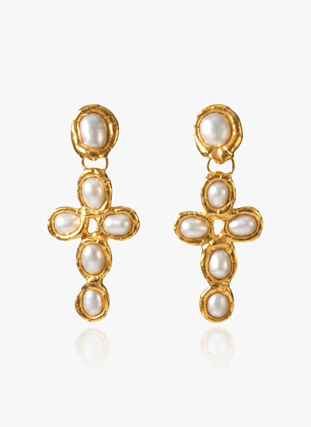 アクセサリー himie Pearl crossing pierced earrings Yukiyanagi