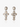 Molten Cross Earrings - Natural Pearl