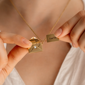Envelope Necklace With Secret Message