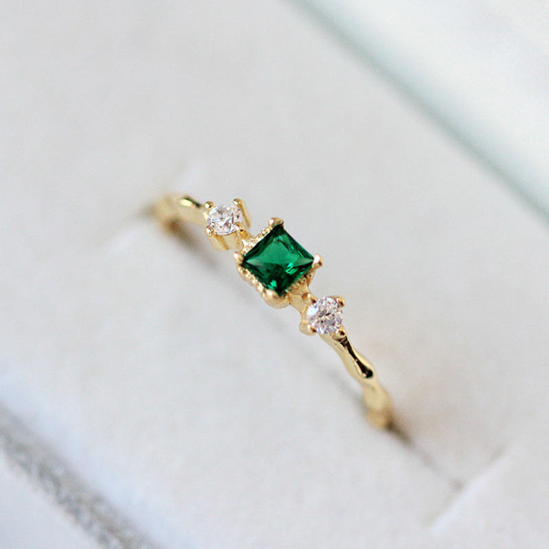 Emerald Ring 925 Silver