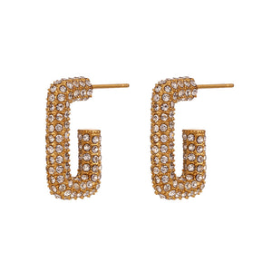 Popular Girl Pave Hoops