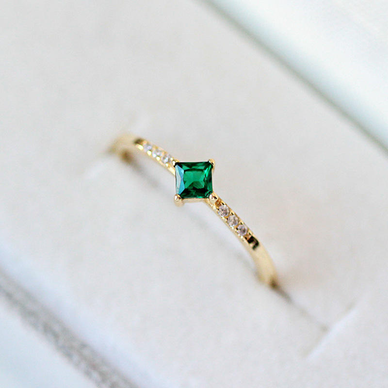 Emerald Ring 925 Silver