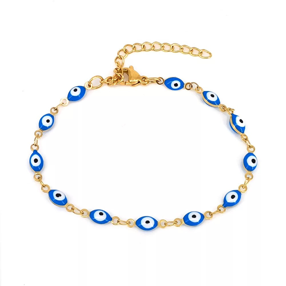 Amulet red/black string rope braided Evil nazar blue eye charm bracelet -  Pantic Jewel