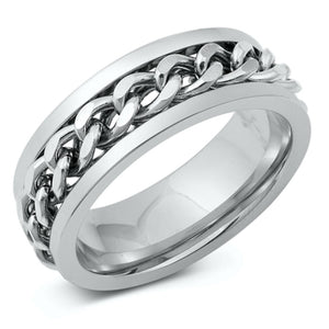 Anti-Anxiety Spinning Chain Ring