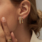 Popular Girl Pave Hoops