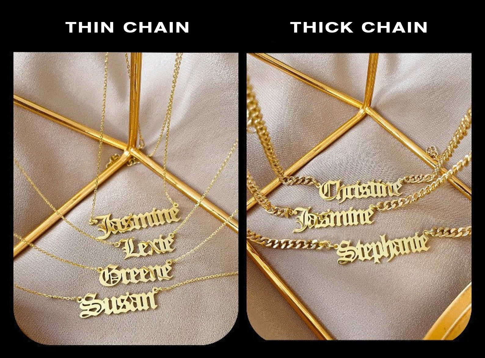 Custom Name Necklace - Old English