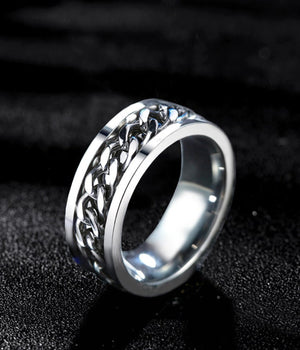 Anti-Anxiety Spinning Chain Ring