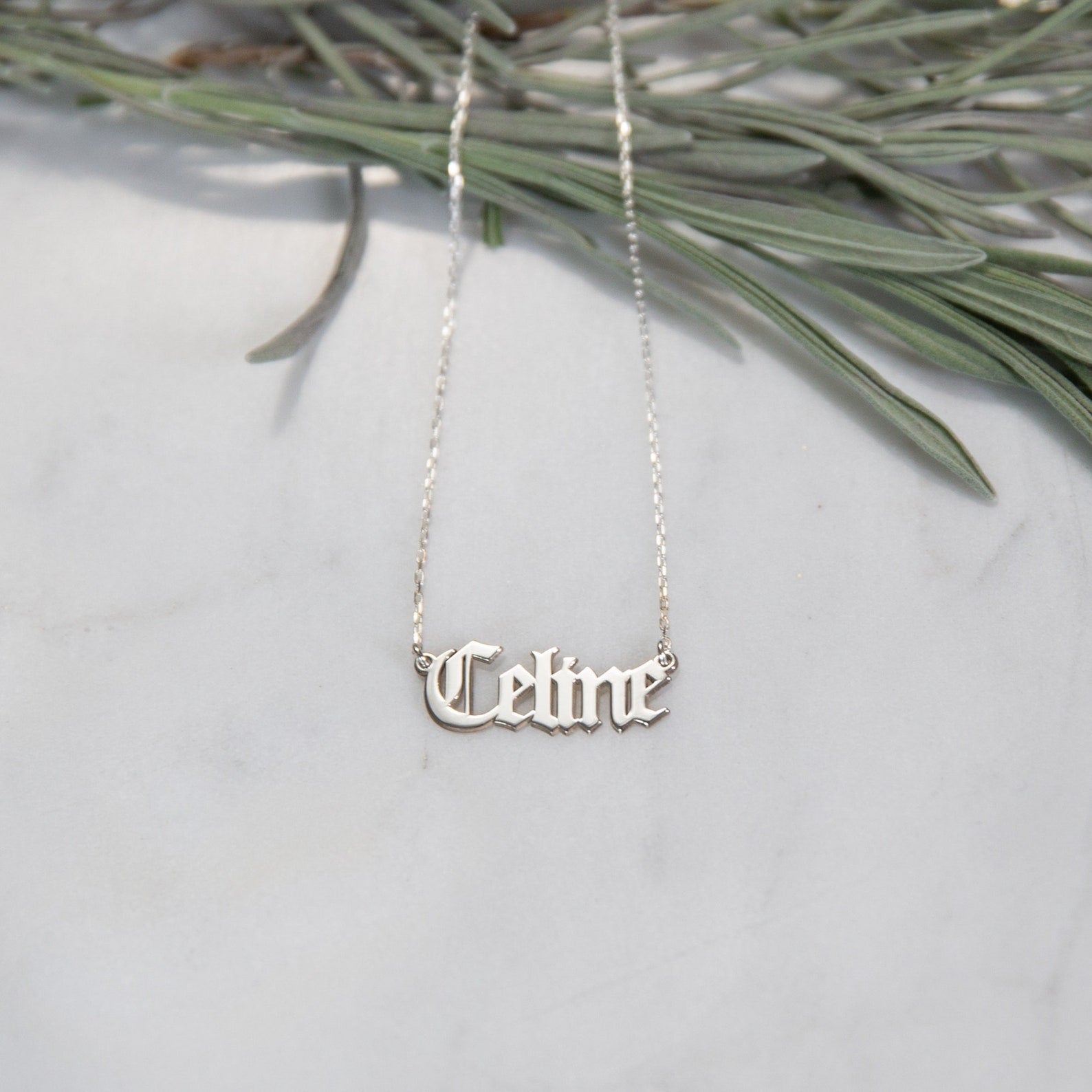 Custom Name Necklace - Old English
