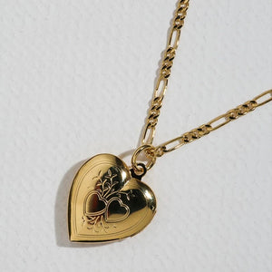 Best Christmas Gift Silver Heart Flower Locket Pendant Necklace