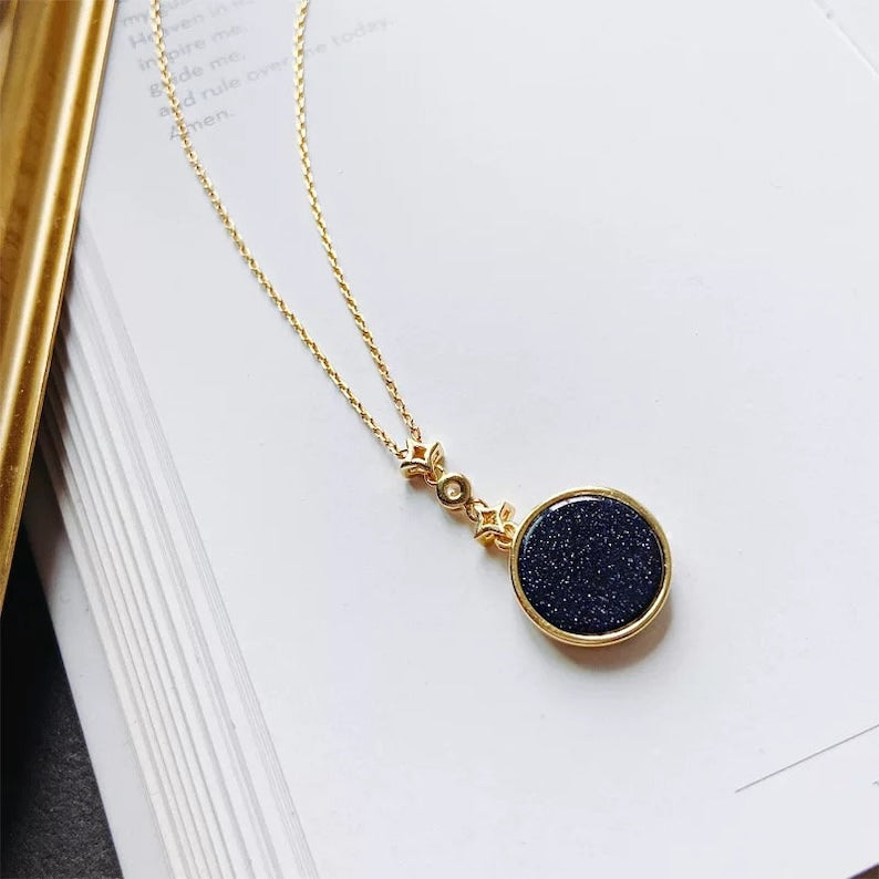 Moon Phase Sandstone Necklace – Regina Jewelry Shop