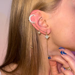Moon & Stars Thread Cuff Earrings