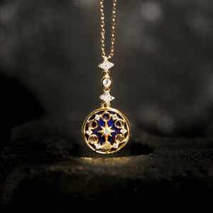 Moon Phase Sandstone Necklace