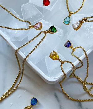 Birthstone Necklace (Gold & Silver)